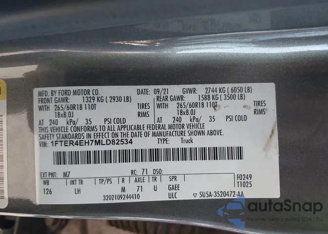 1FTER4EH7MLD82534: 43465478