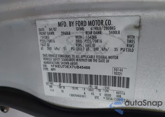 1FMEU73EX7UB45488: 43465479