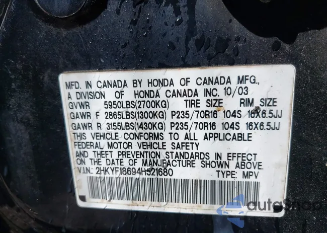 2HKYF18694H521680: 43466568