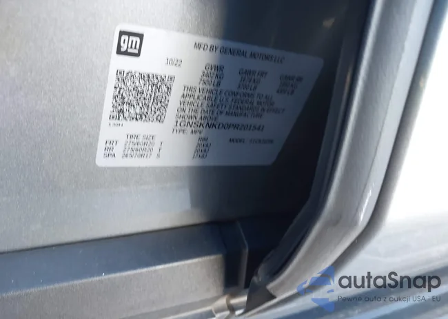 1GNSKNKD0PR201541: 43466789