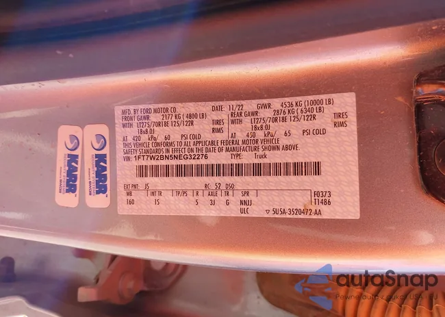 1FT7W2BN5NEG32276: 43467006