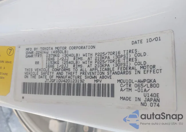 JTJGF10U420123192: 43466165