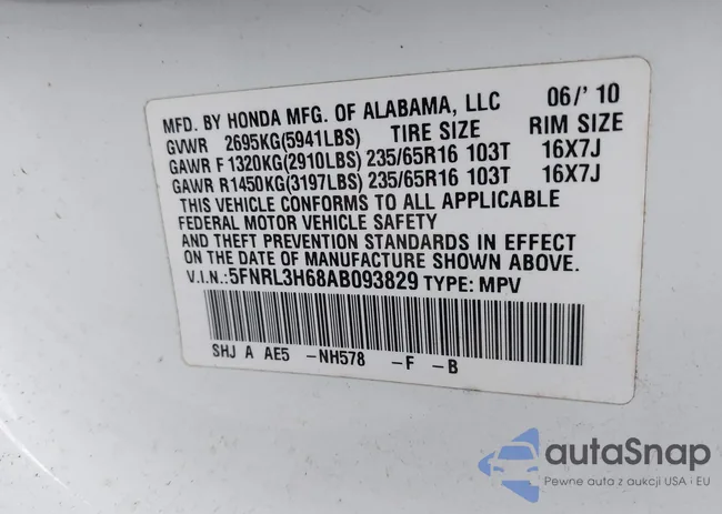 5FNRL3H68AB093829: 43466192