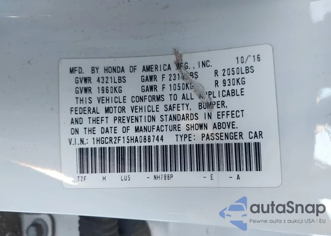 1HGCR2F15HA088744: 43466256