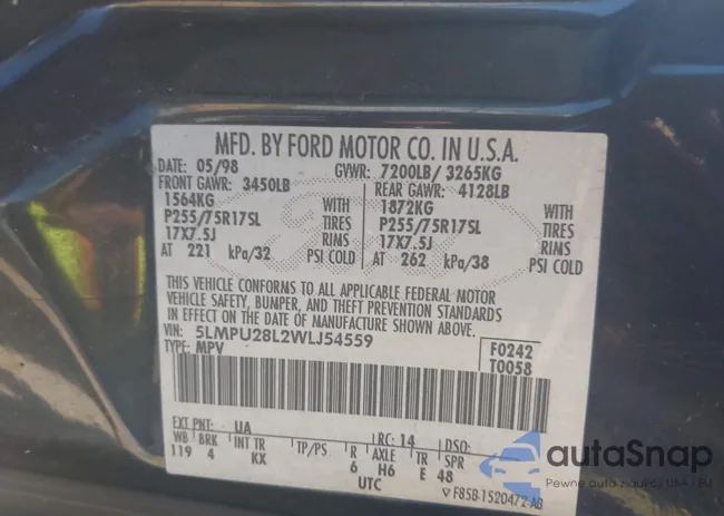 5LMPU28L2WLJ54559: 43466295