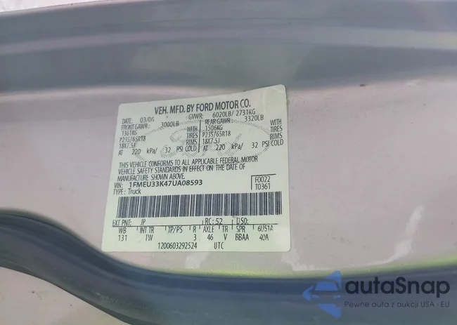 1FMEU33K47UA08593: 43466308