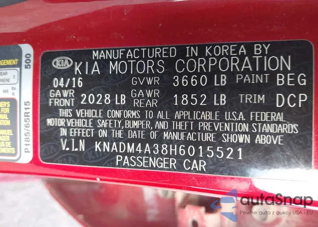 KNADM4A38H6015521: 43466446