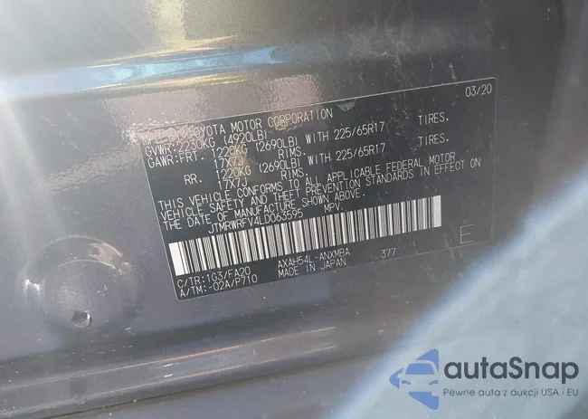 JTMRWRFV4LD063595: 43467471