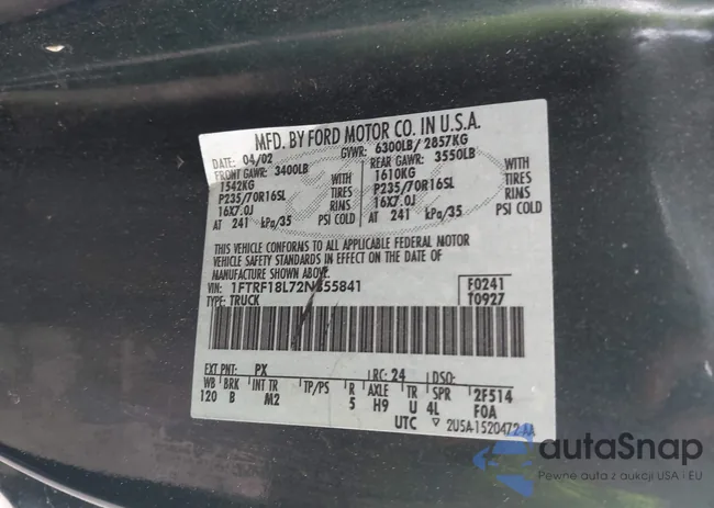 1FTRF18L72NB55841: 43467617