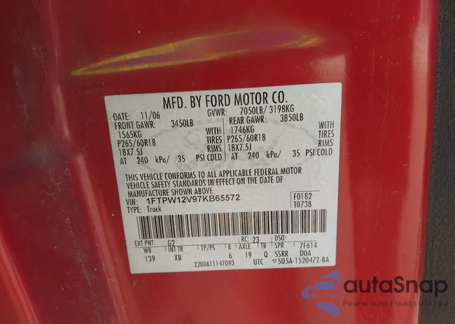 1FTPW12V97KB65572: 43467708