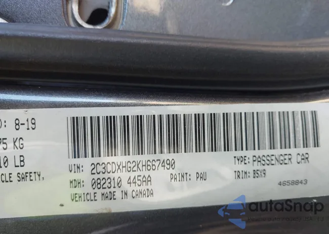 2C3CDXHG2KH667490: 43467841