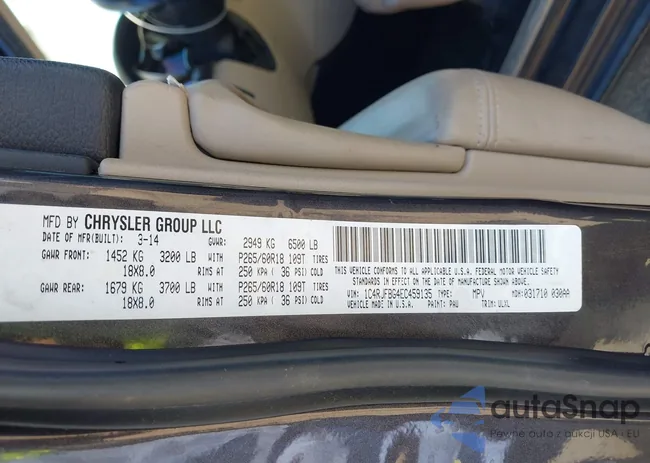 1C4RJFBG4EC459135: 43467912