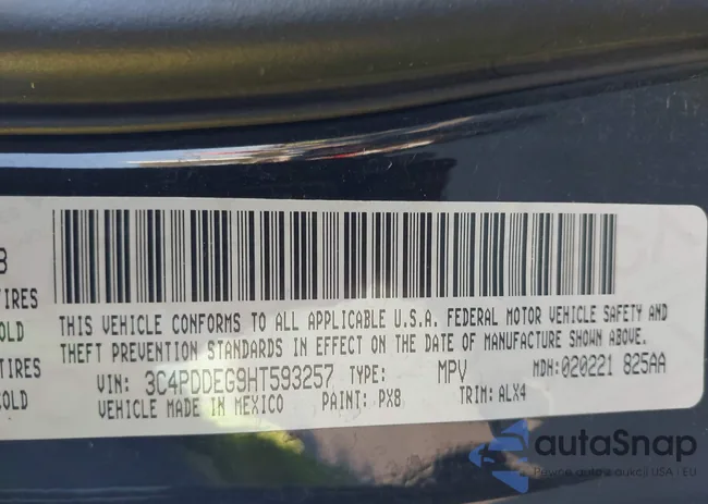 3C4PDDEG9HT593257: 43467128