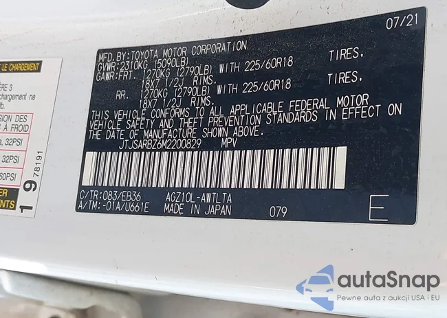 JTJSARBZ6M2200829: 43467181