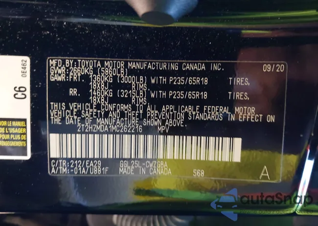 2T2HZMDA1MC262216: 43467266