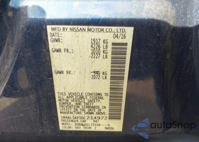 1N4AL3AP1GC214972: 43467341