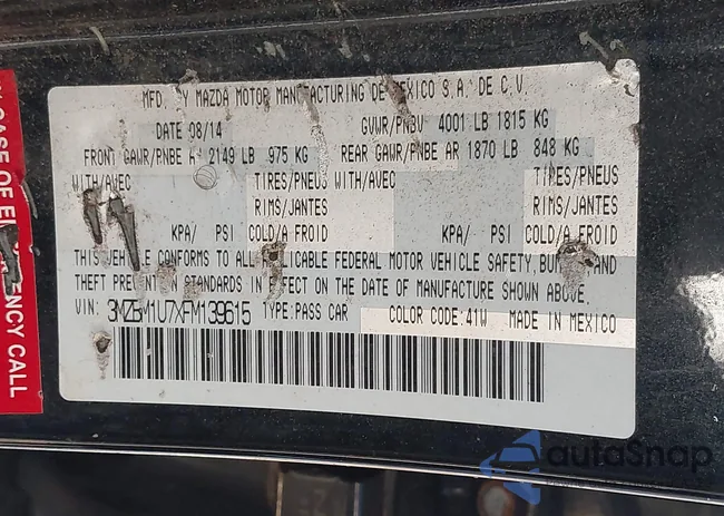 3MZBM1U7XFM139615: 43467390