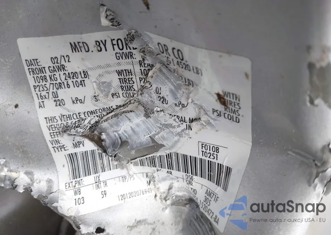 1FMCU0EG4CKC15800: 43468472