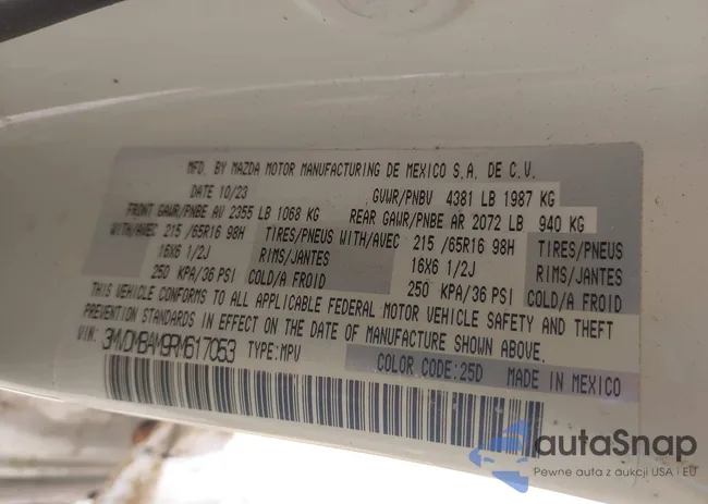 3MVDMBAM9RM617053: 43468484