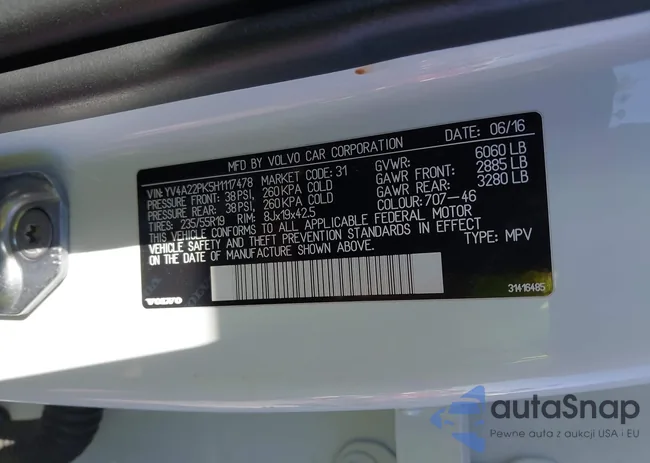 YV4A22PK5H1117478: 43468752