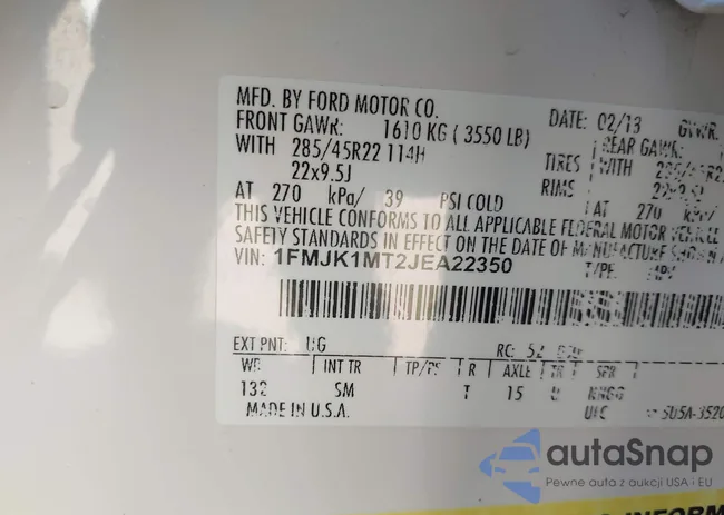 1FMJK1MT2JEA22350: 43469005