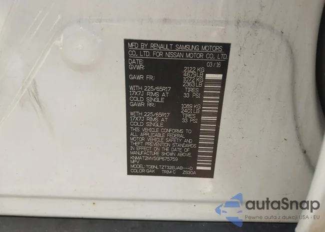 KNMAT2MV5GP675759: 43469034