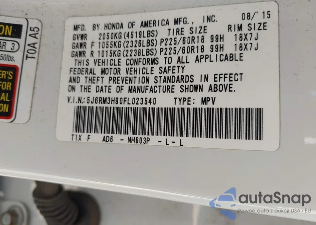 5J6RM3H90FL023540: 43469052