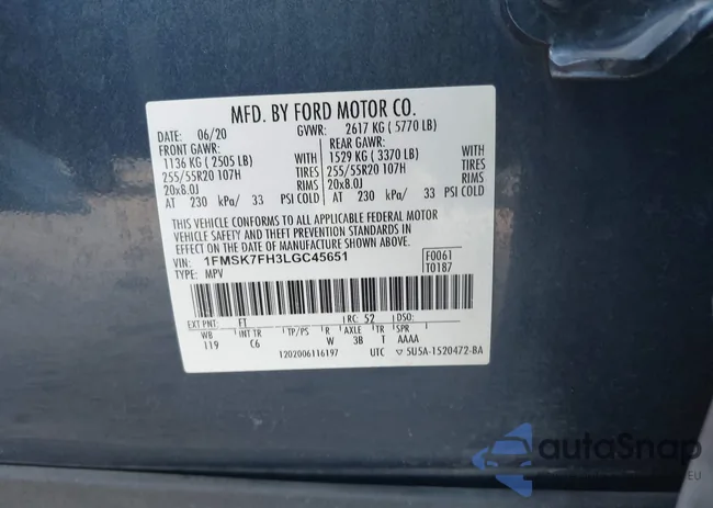 1FMSK7FH3LGC45651: 43468067