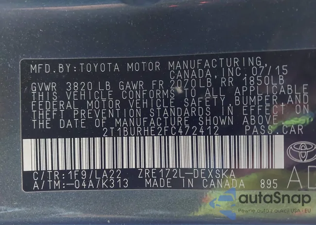 2T1BURHE2FC472412: 43468251