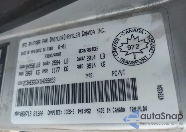 2C3HE66GX1H699053: 43468263