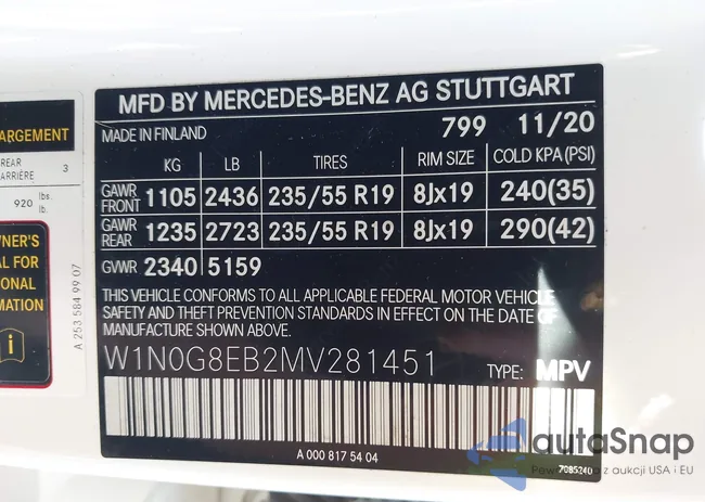 W1N0G8EB2MV281451: 43468293