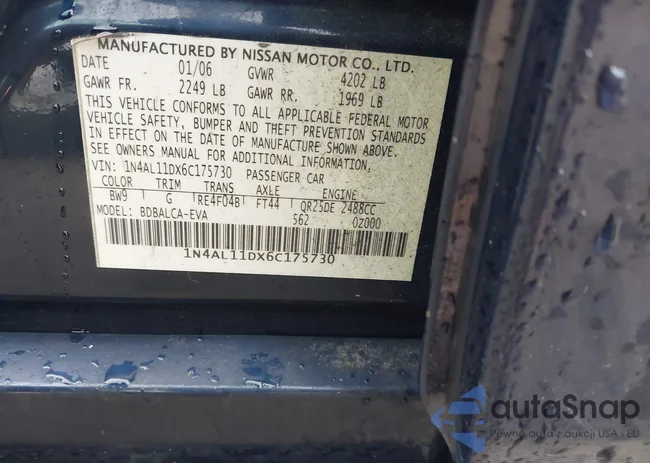 1N4AL11DX6C175730: 43469779