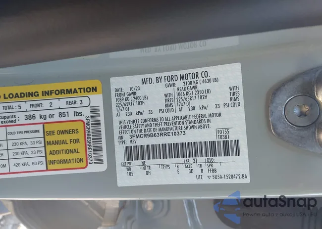 3FMCR9B63RRE10373: 43469816