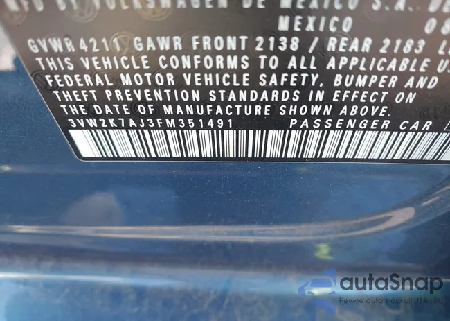 3VW2K7AJ3FM351491: 43469927