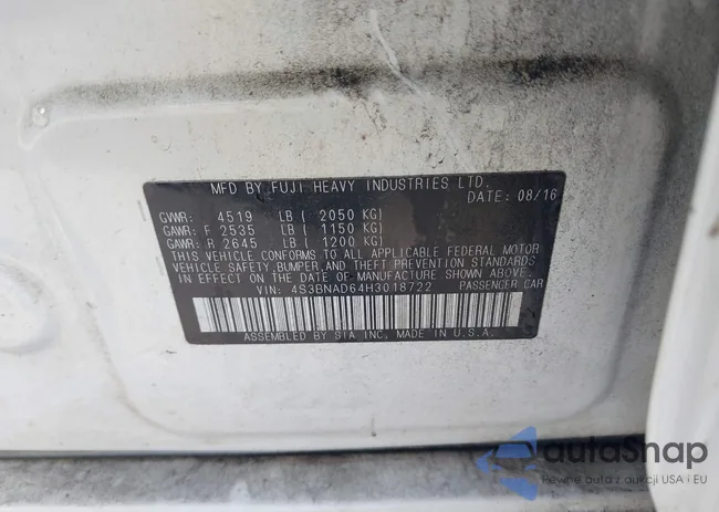 4S3BNAD64H3018722: 43469153