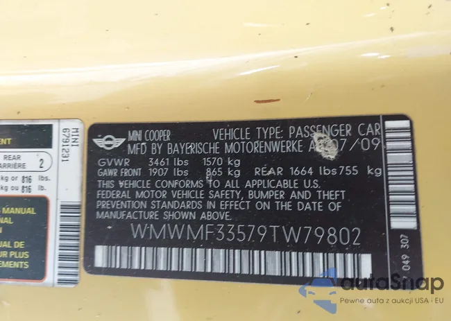 WMWMF33579TW79802: 43469341