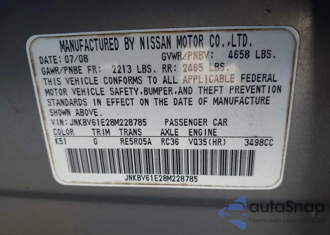 JNKBV61E28M228785: 43470470