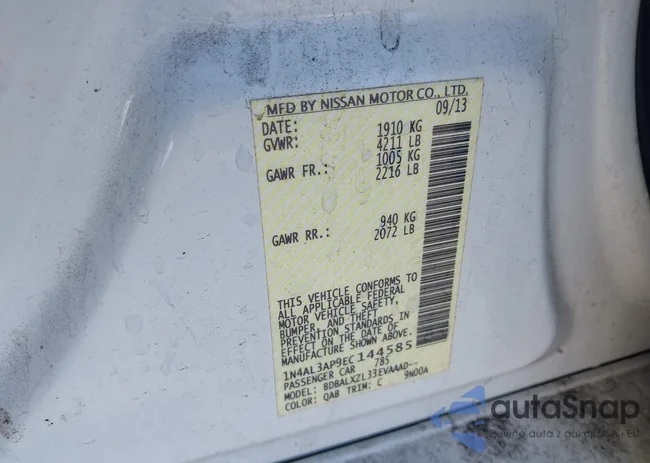 1N4AL3AP9EC144585: 43470591