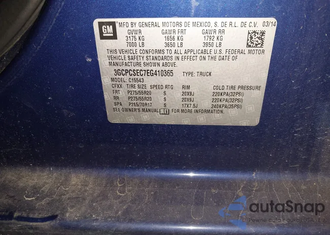 3GCPCSEC7EG410365: 43470663