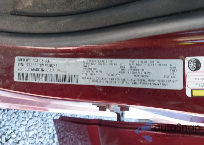 1C6SRFFT8MN520787: 43470670