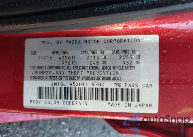 JM1GL1V5XH1119700: 43470882