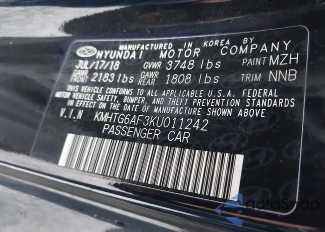 KMHTG6AF3KU011242: 43470980