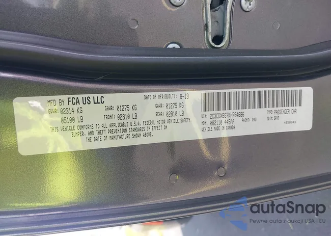 2C3CDXBG7KH704686: 43470100