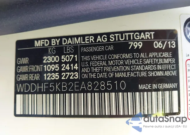 WDDHF5KB2EA828510: 43470212