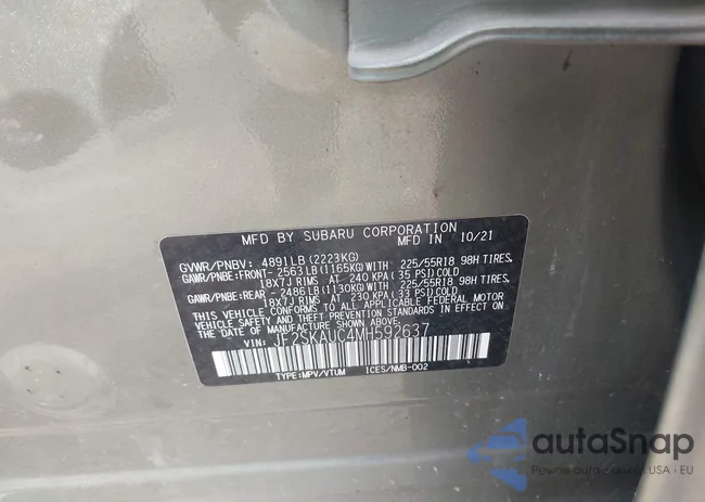 JF2SKAUC4MH592637: 43471563