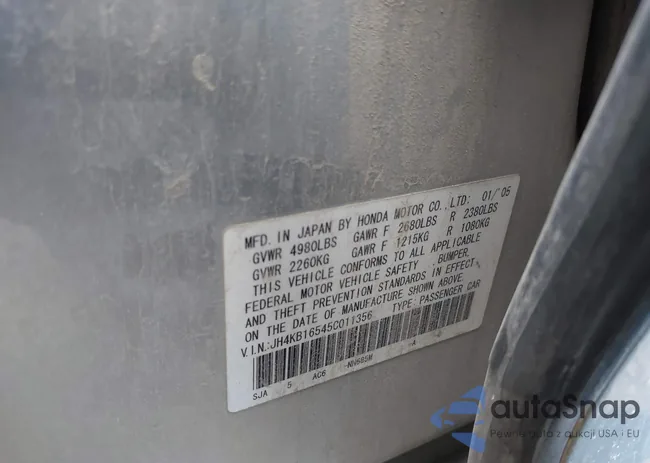 JH4KB16545C011356: 43471610