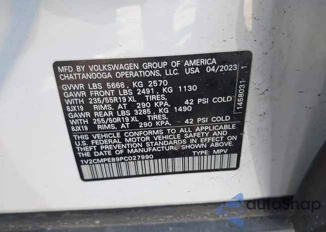 1V2CMPE89PC027990: 43471657