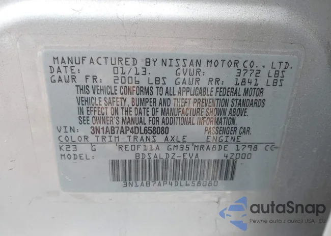 3N1AB7AP4DL658080: 43471733