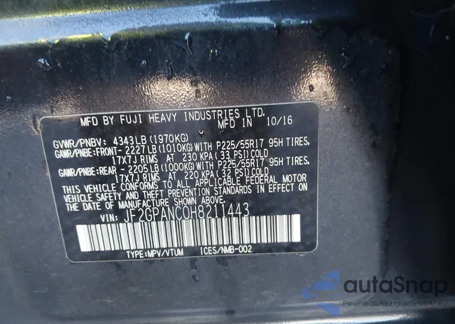 JF2GPANC0H8211443: 43471996