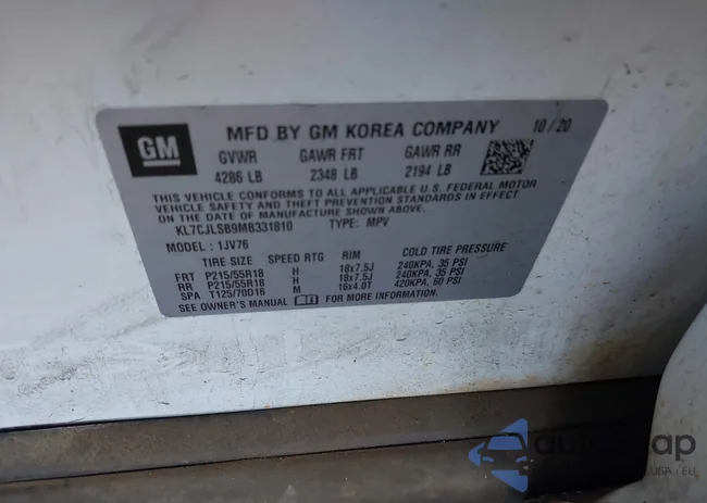 KL7CJLSB9MB331810: 43472014